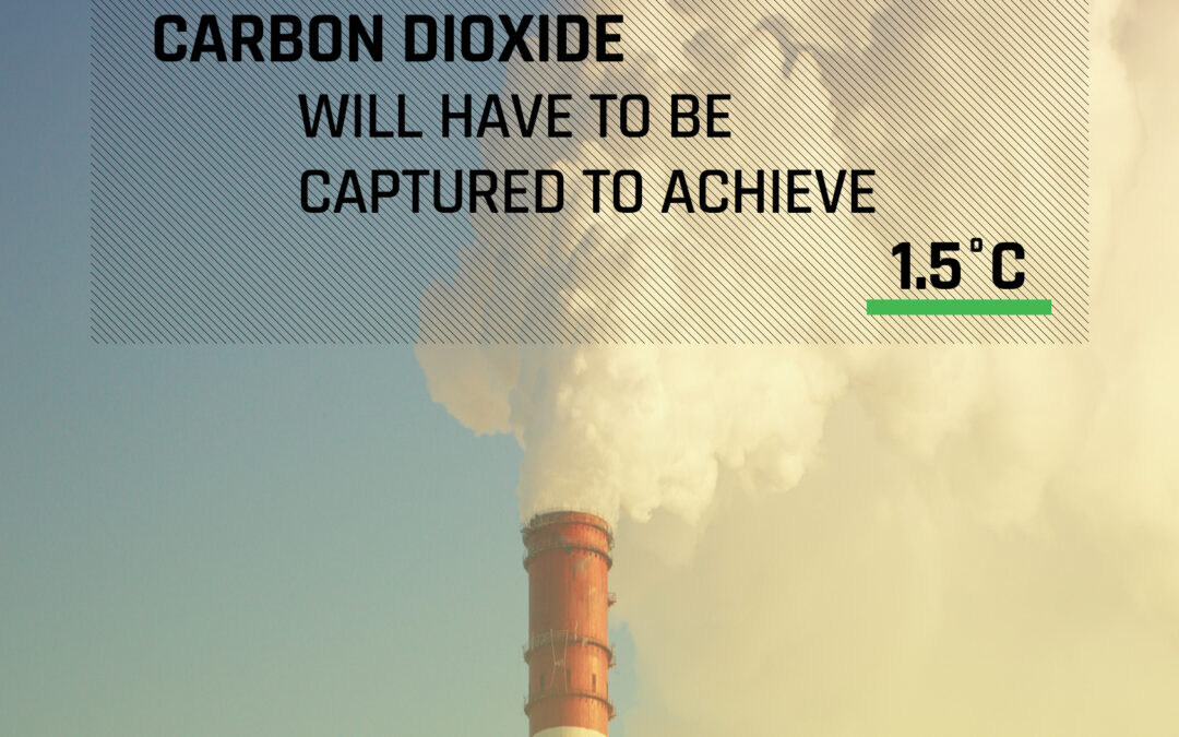 Carbon Dioxide will have to be captured to achieve 1.5 °C